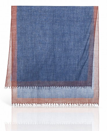 Палантин Унисекс W-BORDE/NAVY.MARON